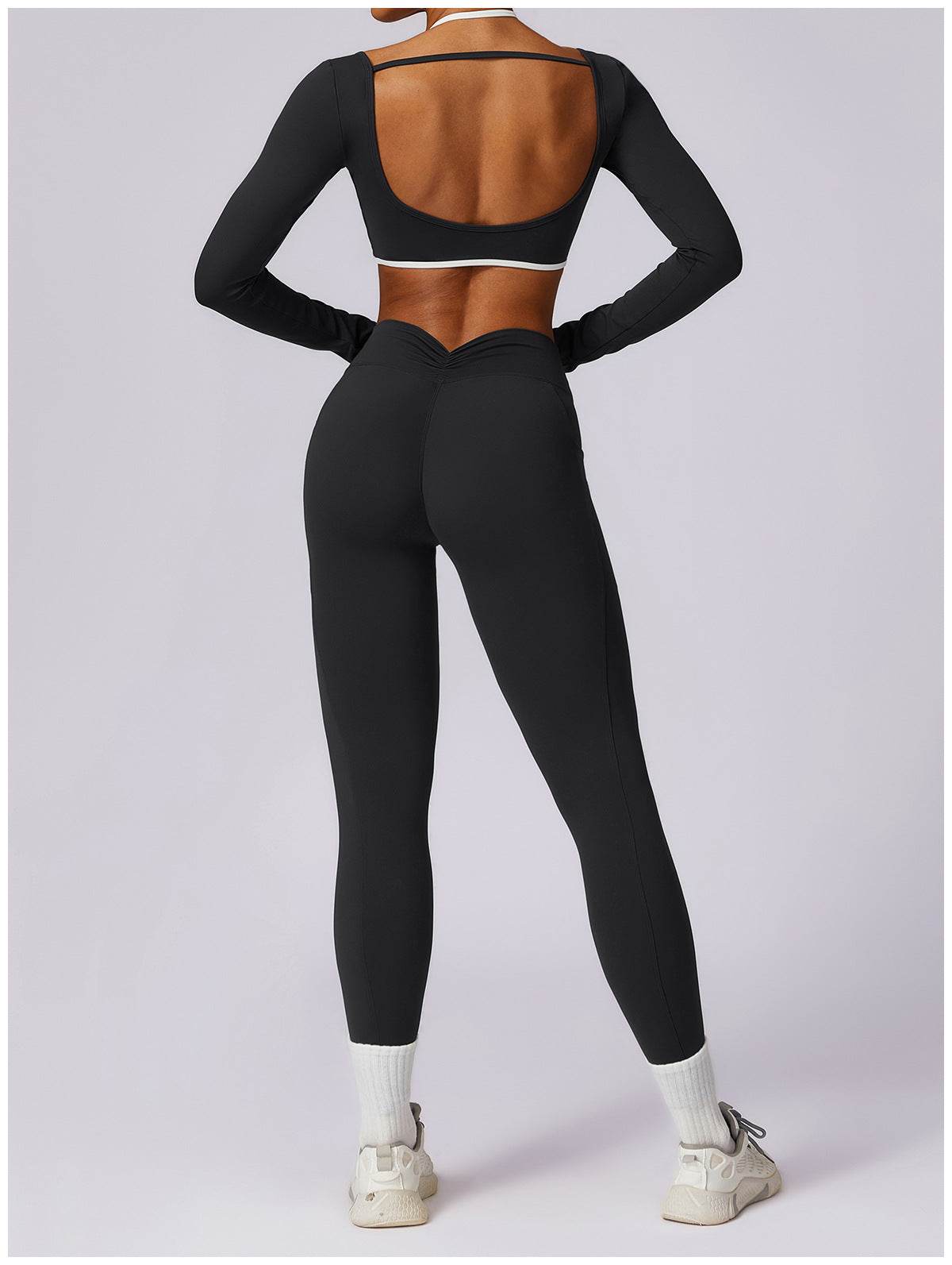 Versatile navy workout set for yoga and fitness routines - LANIZI