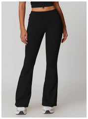 Soft grey flare leggings for gym and workouts - LANIZI