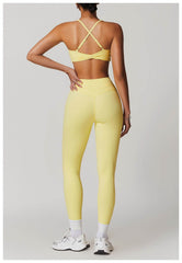 Stylish and energetic yellow workout set for active women - LANIZI