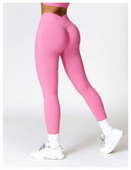 Stretchy womens red leggings for workouts