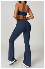 Soft grey workout set for a comfortable fitness session - LANIZI