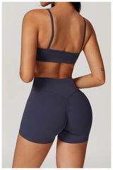 Stylish light blue workout set for gym, yoga, and running - LANIZI