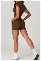 High-performance brown workout set for intense workouts - LANIZI