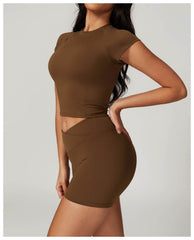 High-performance brown workout set for intense workouts - LANIZI