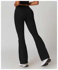 Soft grey flare leggings for gym and workouts - LANIZI