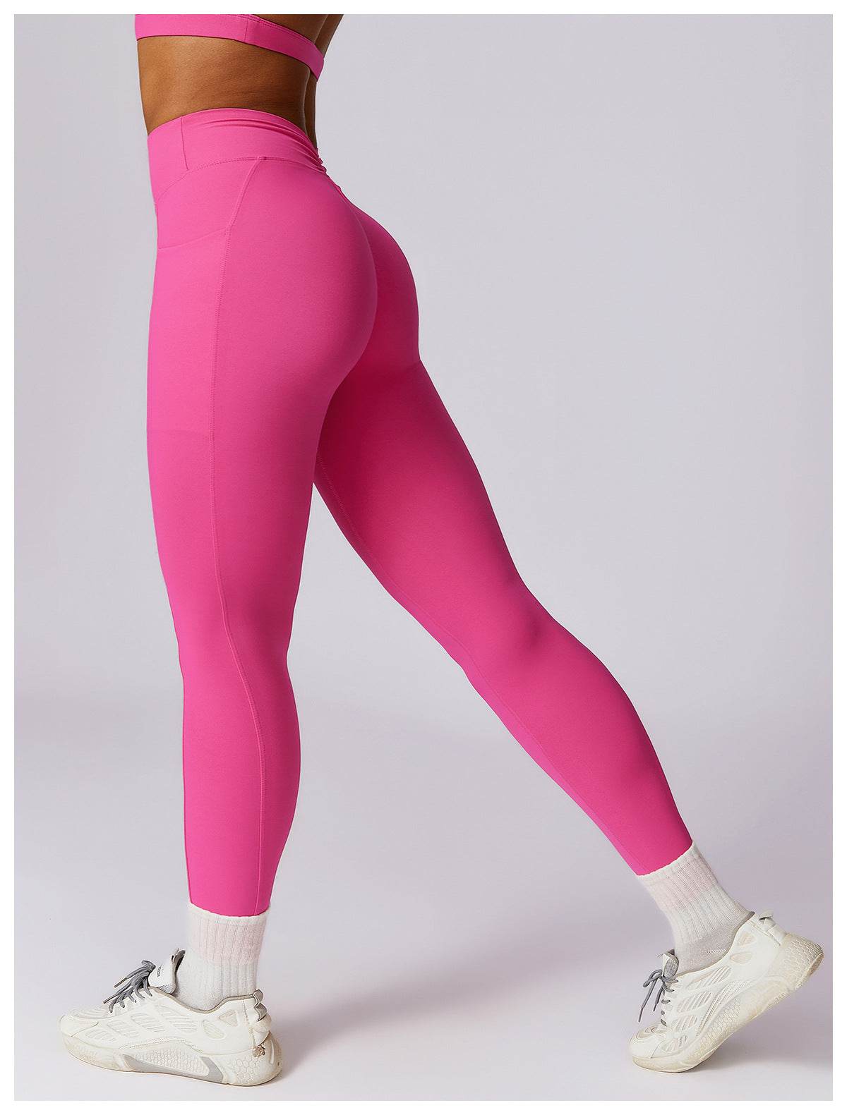 Comfortable and stylish hot pink workout set for women - LANIZI