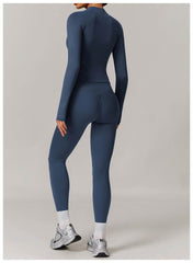 Stylish long sleeve workout sets for running - LANIZI