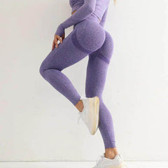 High waisted black leggings prevent falling down - LANIZI