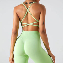 Strappy Back Sports Bra - LANIZI