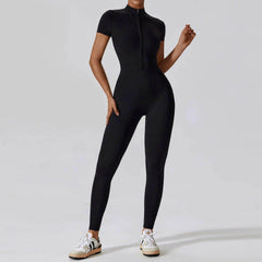 Silver Bodysuit for Stylish Gym Workouts - LANIZI