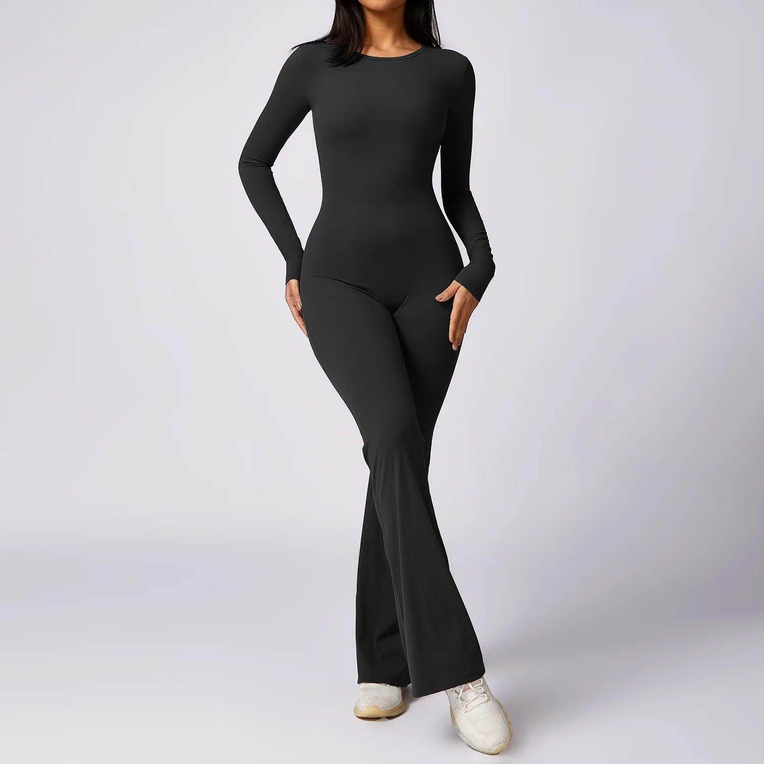 Full Black Bodysuit: Sleek and Comfortable for Women - LANIZI