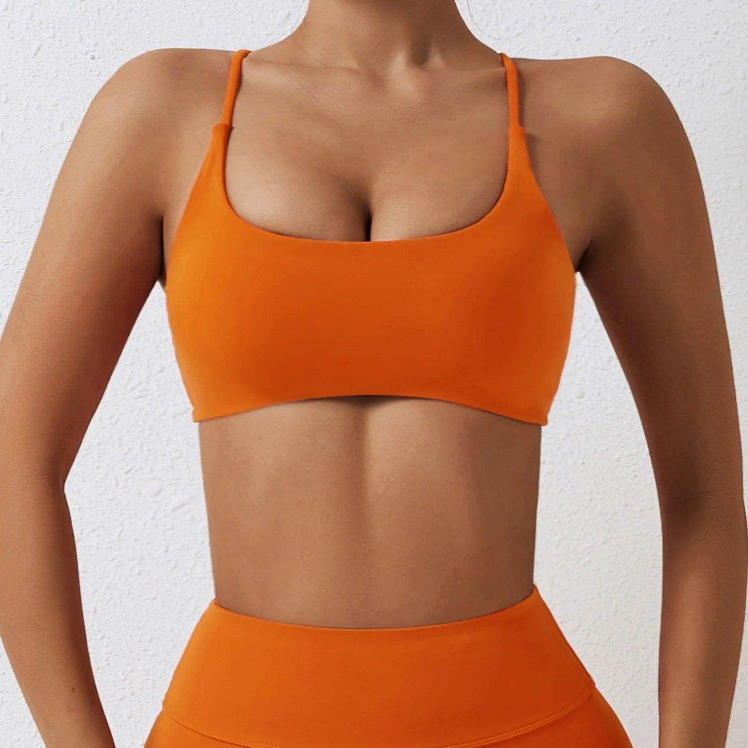 Crop Top Sports Bra: Comfortable Fit - LANIZI