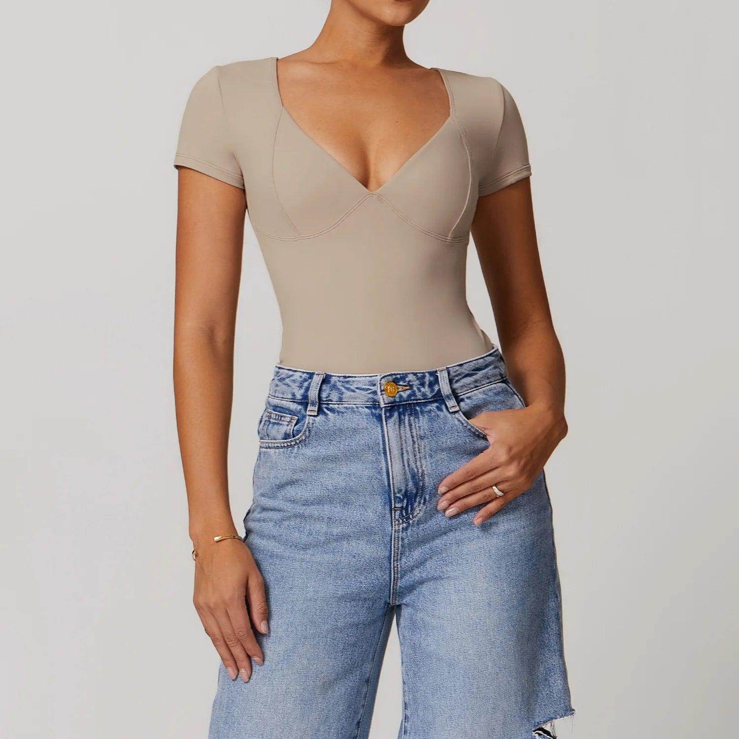 Sheer Bodysuit for Gym and Casual Wear - LANIZI