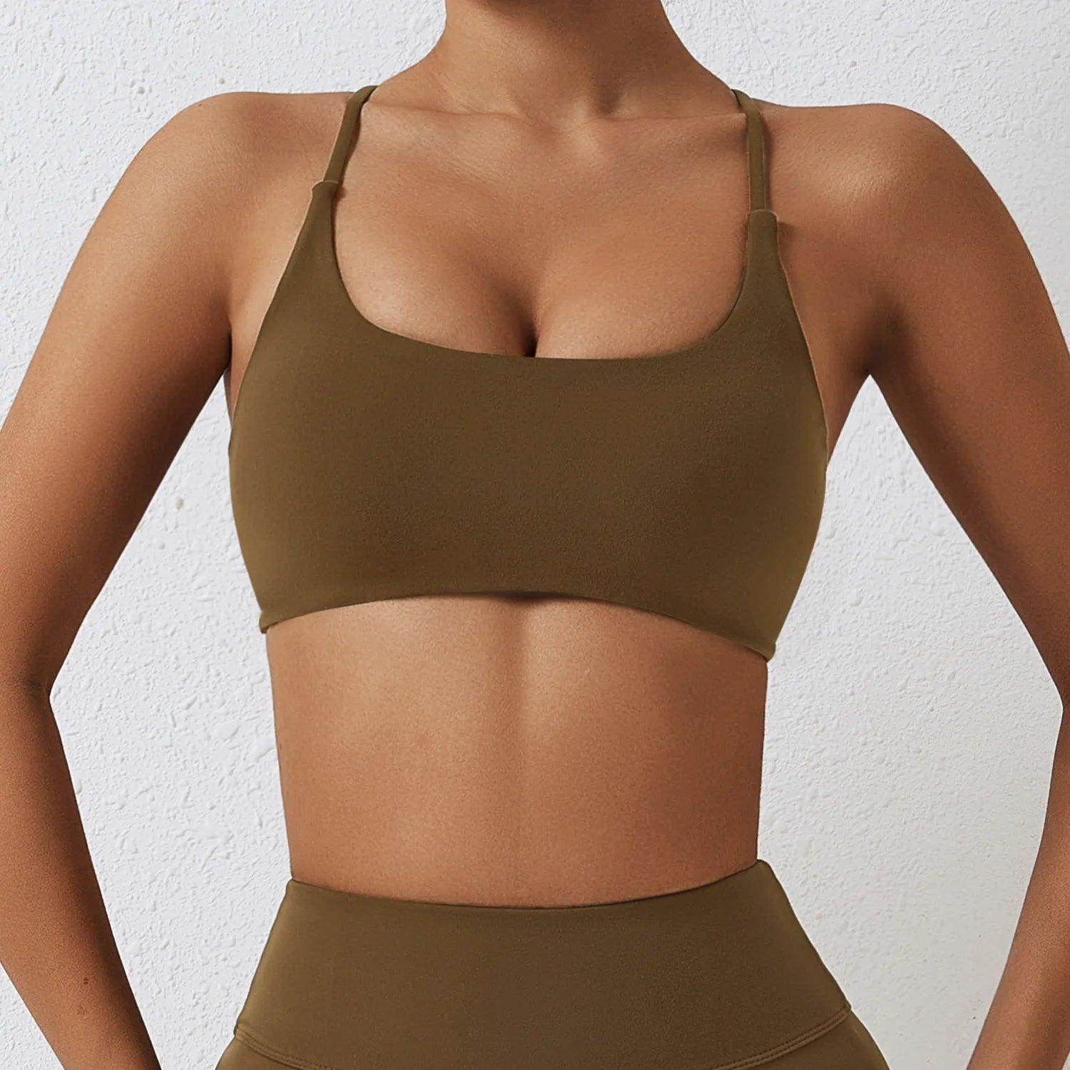 Crop Top Sports Bra: Comfortable Fit - LANIZI