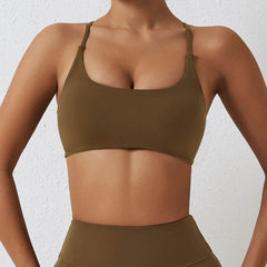 Crop Top Sports Bra: Comfortable Fit - LANIZI