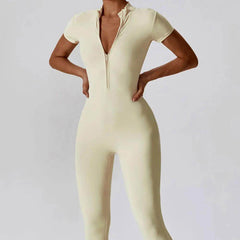 Silver Bodysuit for Stylish Gym Workouts - LANIZI