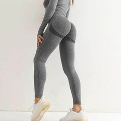High waisted black leggings prevent falling down - LANIZI
