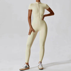 Silver Bodysuit for Stylish Gym Workouts - LANIZI