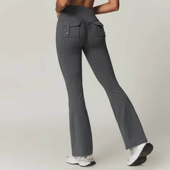 Pocket Flare Leggings: Style Meets Utility - LANIZI