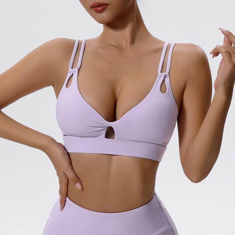 Ourple sports bra gum and yoga - LANIZI