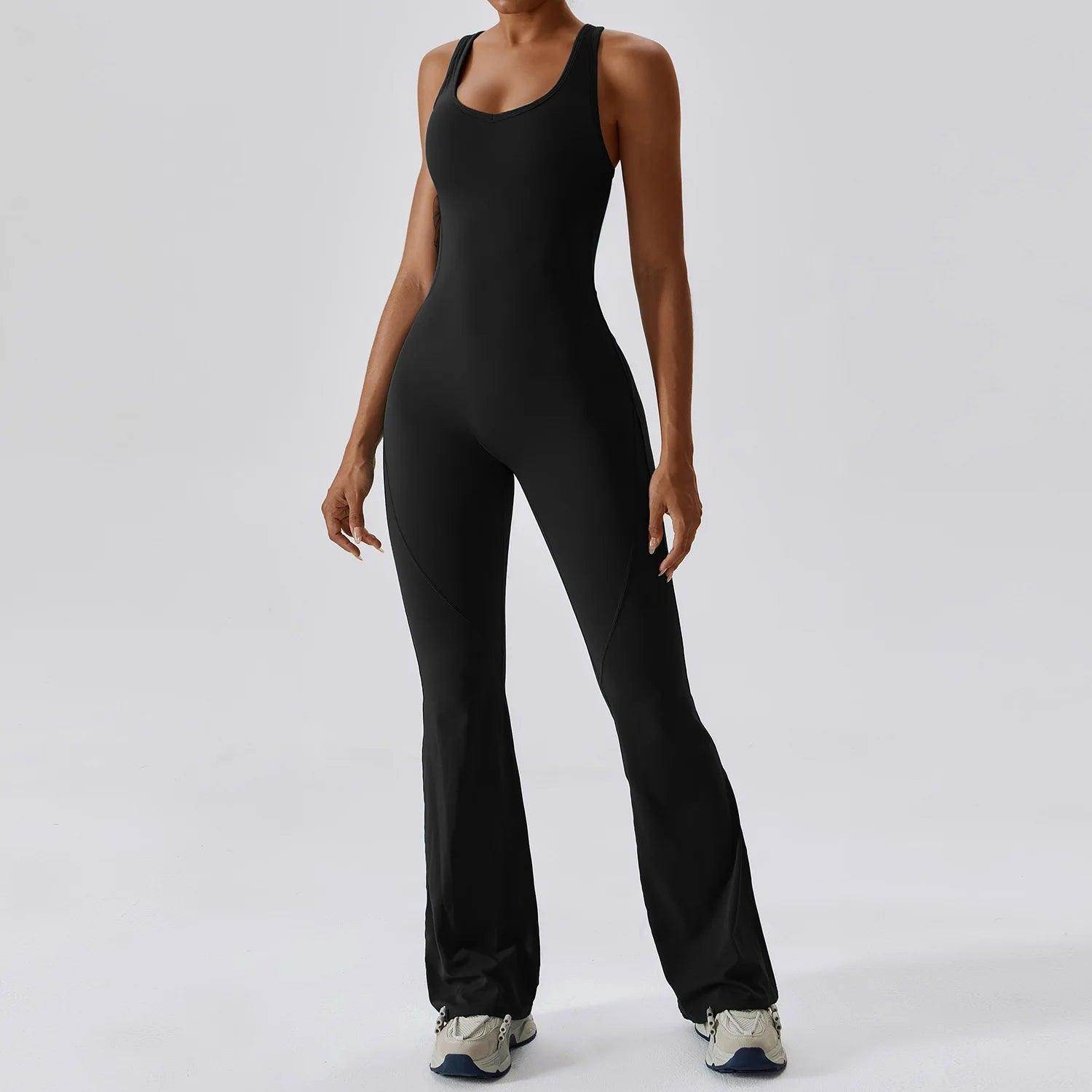Black Bodysuit Women for Fitness - LANIZI