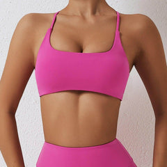 Crop Top Sports Bra: Comfortable Fit - LANIZI