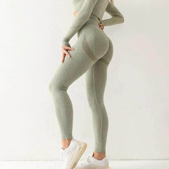 High waisted black leggings prevent falling down - LANIZI