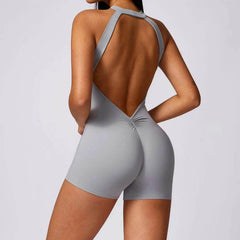 Ladies Black Bodysuit for Gym - LANIZI