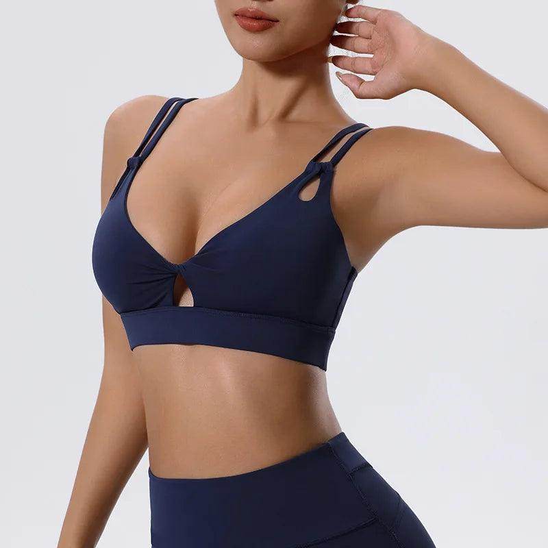 Sports Bra with Tie Straps - LANIZI