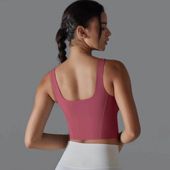 Longline Sports Bra: Supportive and Trendy - LANIZI