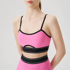 Matching pink running set for sporty looks