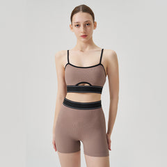Matching pink running set for sporty looks
