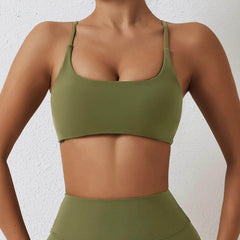 Crop Top Sports Bra: Comfortable Fit - LANIZI