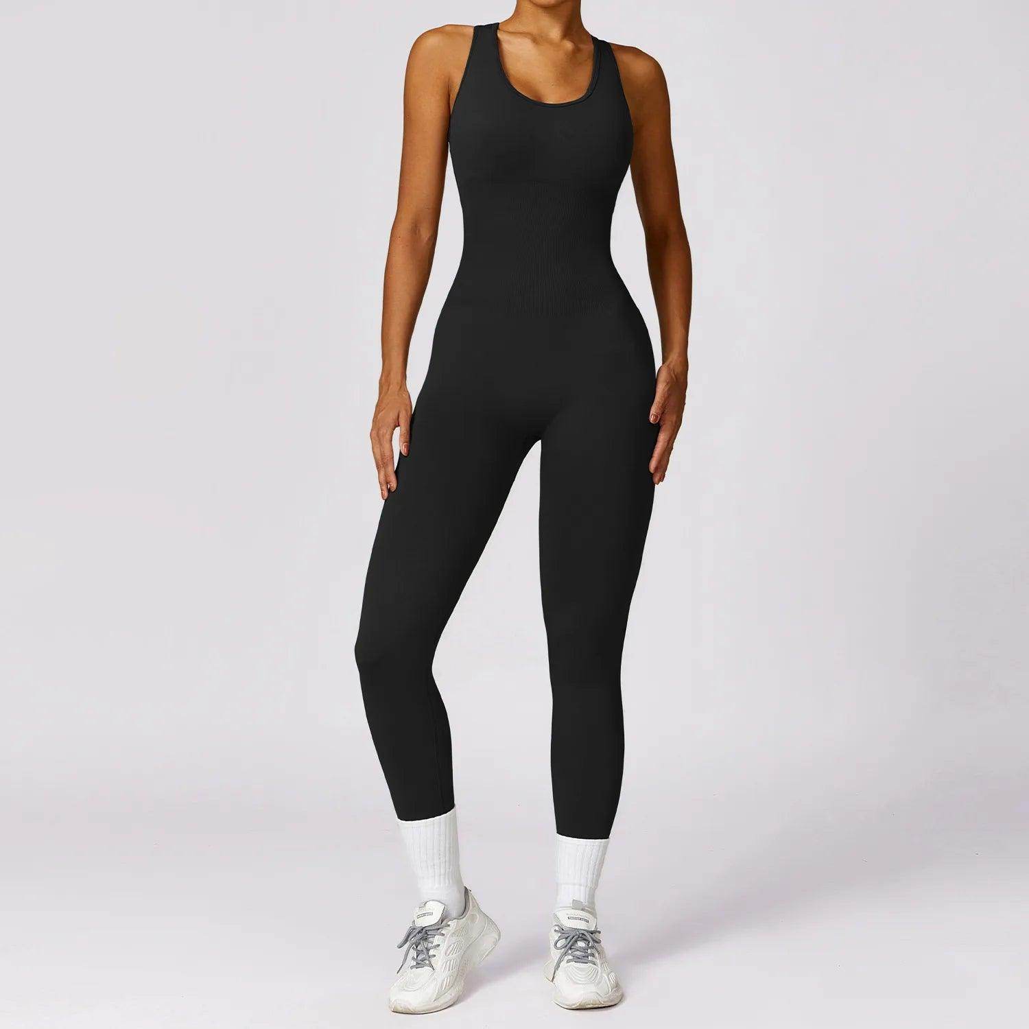 Leather Bodysuit for Stylish Gym Wear - LANIZI