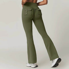Pocket Flare Leggings: Style Meets Utility - LANIZI