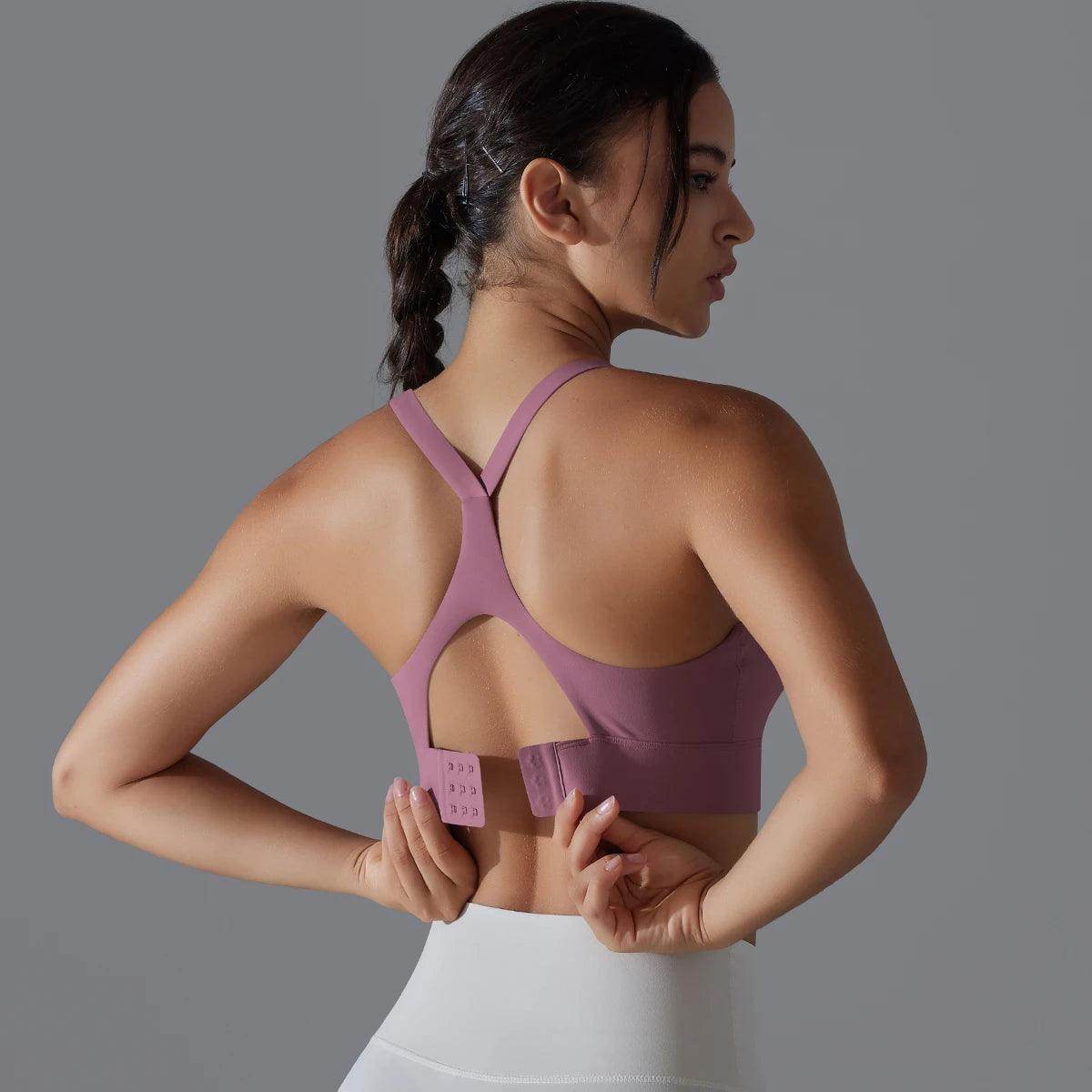 High impact sports bra with breathable fabric for comfort - LANIZI