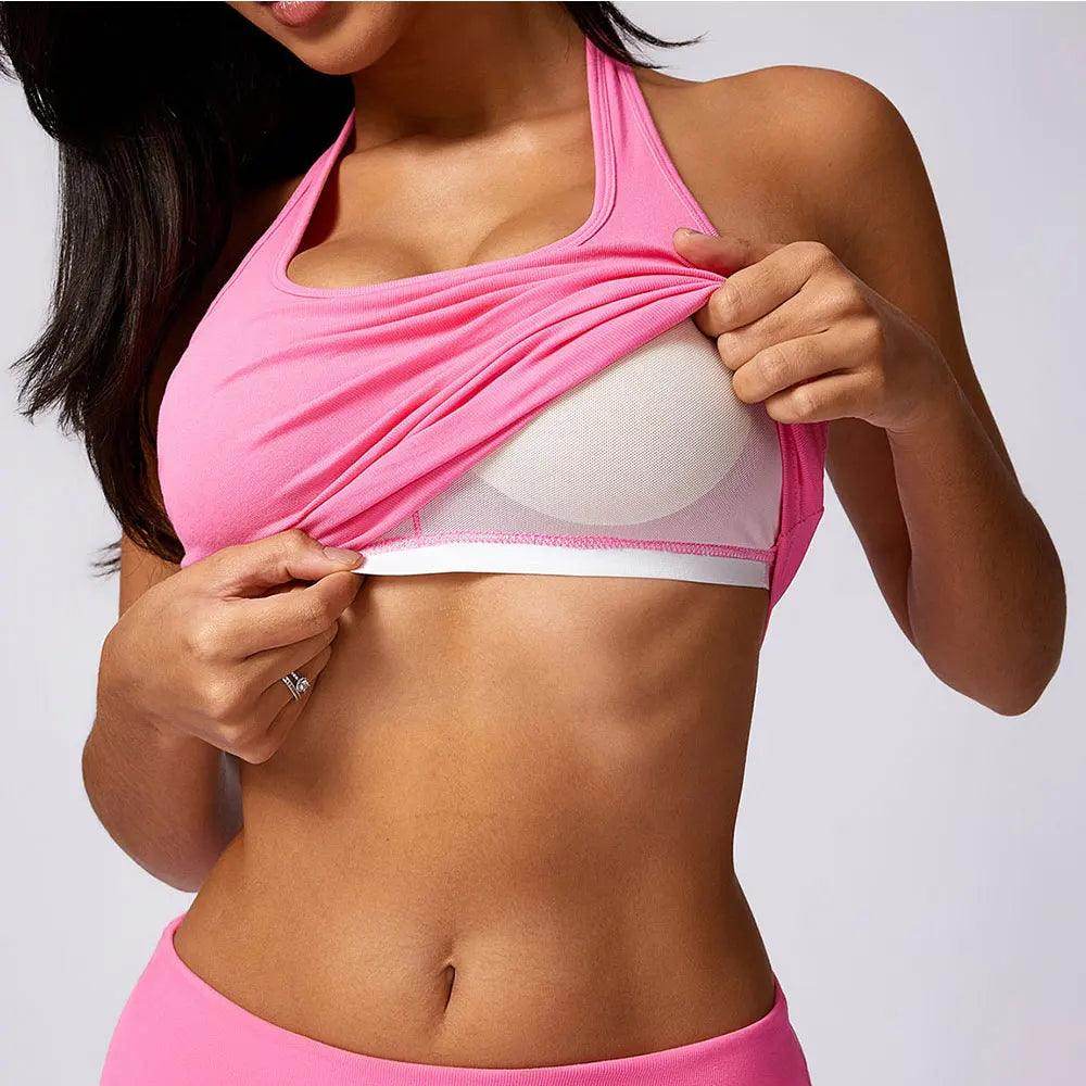 Spaghetti Strap Sports Bra - LANIZI