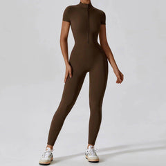 Silver Bodysuit for Stylish Gym Workouts - LANIZI