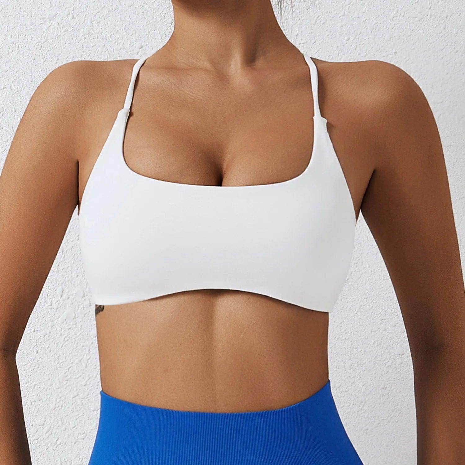 Crop Top Sports Bra: Comfortable Fit - LANIZI