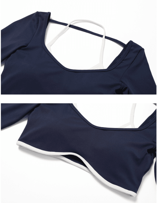 Versatile navy workout set for yoga and fitness routines - LANIZI
