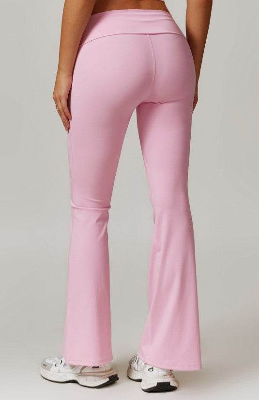 Soft grey flare leggings for gym and workouts - LANIZI