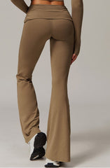 Stretchy low rise flare leggings for movement