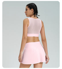 Matching light pink set for gym-ready looks