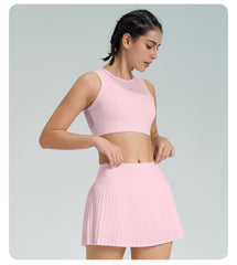 Matching light pink set for gym-ready looks