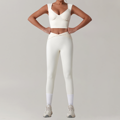 Comfy padded white workout set for daily wear