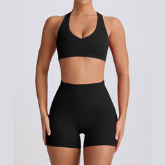 Breathable cute pink workout set for summer