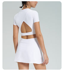 Soft and stretchy basic white workout set