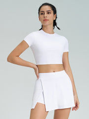 Soft and stretchy basic white workout set