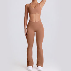 Stretchy pink lounge workout set for comfort