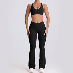 Stretchy pink lounge workout set for comfort